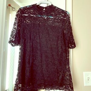 Torrid black lace shirt